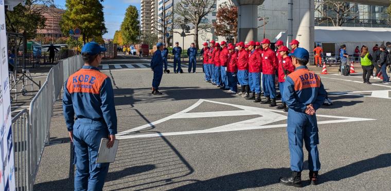 神戸マラソン2024水上消防団長激励式