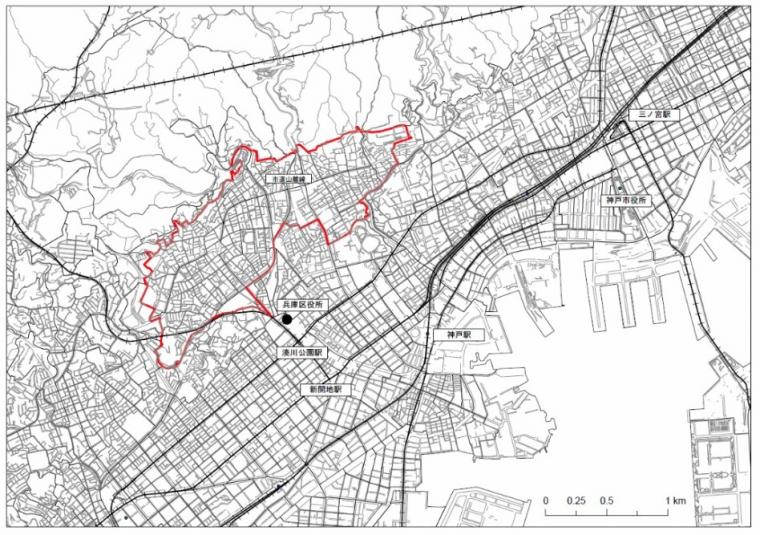 兵庫北西部位置図